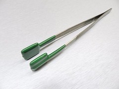 Specialty Tweezers PVC Coated Forceps Flat Tips Safe Rubber NON Marring Holding