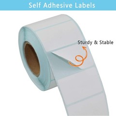 800 Pcs Self Adhesive Label Sticker, Blank White Rectangle Address Thermal La…