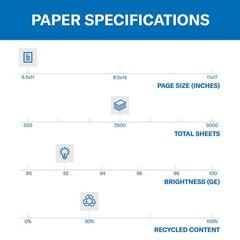 Hammermill Printer Paper, Great White, 8.5 x 11-1 Express Pack (2,500 Sheets)