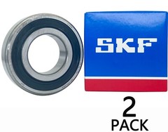 2PACK SKF 6206-2RS1 6206-2RS 30X62X16MM Double Rubber Seal Bearings 6206-2RS