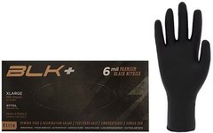 ELITEt Black Nitrile Gloves Diamond Grip 6Mil POWDER / Latex Free 100 PAIR LG