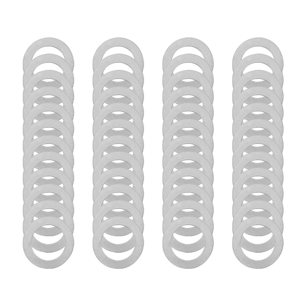 48 PCS M12 18mm Steel Shim Washer Set Thin Flat Stainless Spacer Repair Kit
