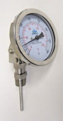 New PRM 32-400F/ 0-200C Temperature Gauge 3″ 304 SS Case ½” NPT Back Multi-angle