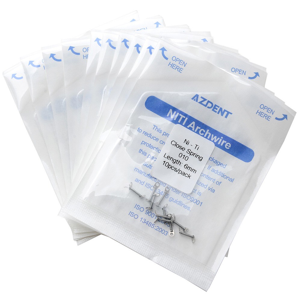 AZDENT Dental Orthodontic Closed Coil Spring 0.010″ 6mm 0.012*12mm 10pcs/Pack