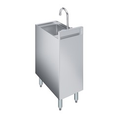 AmGood 22 in. x 12 in. Stainless Steel Underbar Hand Sink with Cabinet Base