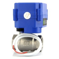 U.S. Solid 3/4″ NPT Motorized Ball Valve N/C 9V 12V 24V AC/DC 2-Wire SS304
