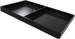Heavy Duty Jet-Stone 2 Compartment Stackable Plastic Tray Organizer Black/White