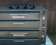 2 BLODGETT 961P NATURAL DECK GAS DOUBLE PIZZA OVEN WITH NEW STONE