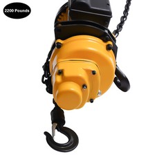 Electric Chain Hoist Single Phase Crane Hoist 2200 lbs Load 13 ft Lifting 1500W