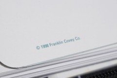 VTG Franklin Covey Day One Classic 7-Ring Planner Faux Alligator Leather Black