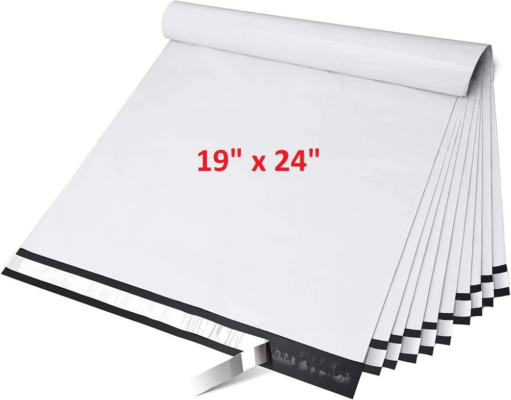 50 Pack White 19×24 Large POLY Mailer Self Seal Strong BAGS ENVELOPES SHIPPING