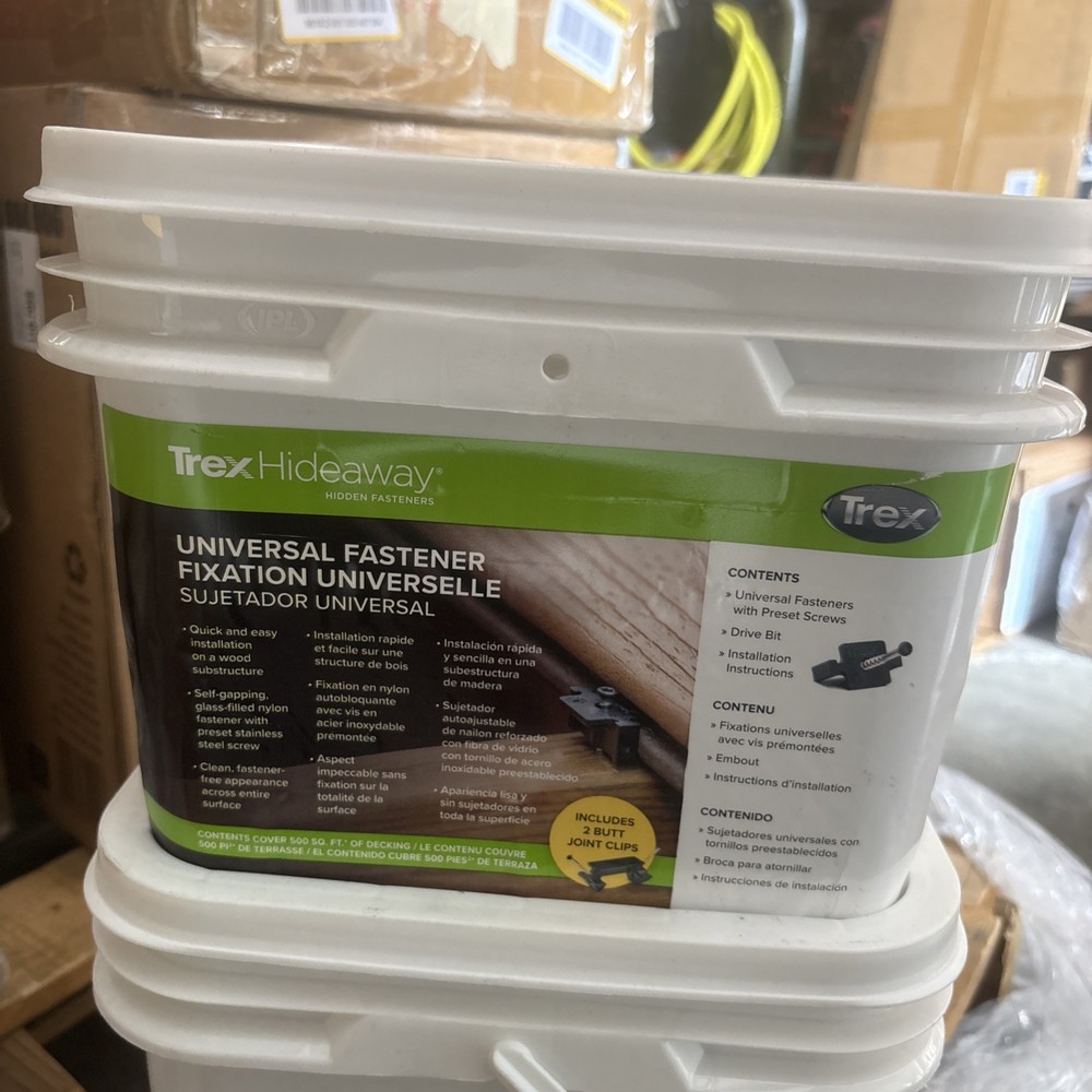Partial Bucket Contains 556 Trex Hideaway Hidden Deck Fasteners 300 sq.ft. NEW