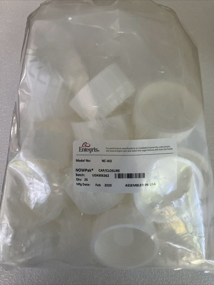 NOWPak NC-W2 Cap/Closures (lot of 25) NEW ENTEGRIS