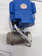 U.S. Solid Motorized Ball Valve 1/2in Full Port 9-24V AC/DC Auto Return SS
