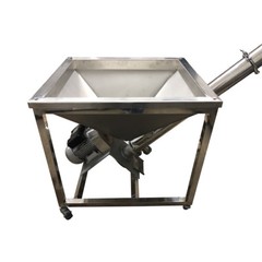 Flour Screw Feeding Vibrating Hopper Inclined Conveyor Machine Auger Feeder CE