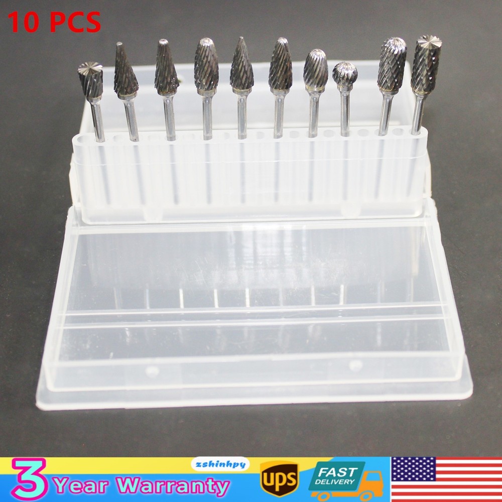10 PCS Tungsten Carbide Dental Acrylic Bur Drill 2.35mm For Dremel Rotary Tool