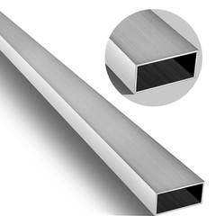 Blulu 6063 Aluminum Rectangular Tube 1.73 x 3, 0.125(1/8) Wall x 48 Length Alumi