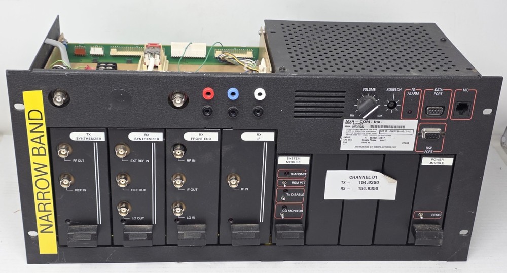 Harris Macom GE MASTR III 3 Radio Repeater T/R Shelf 19D902839G2 R2A TX RX IF