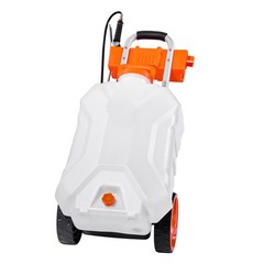 10 Gal Battery Powered Sprayer with Cart Wheeled 0-80 PSI Electric Weed Sprayer