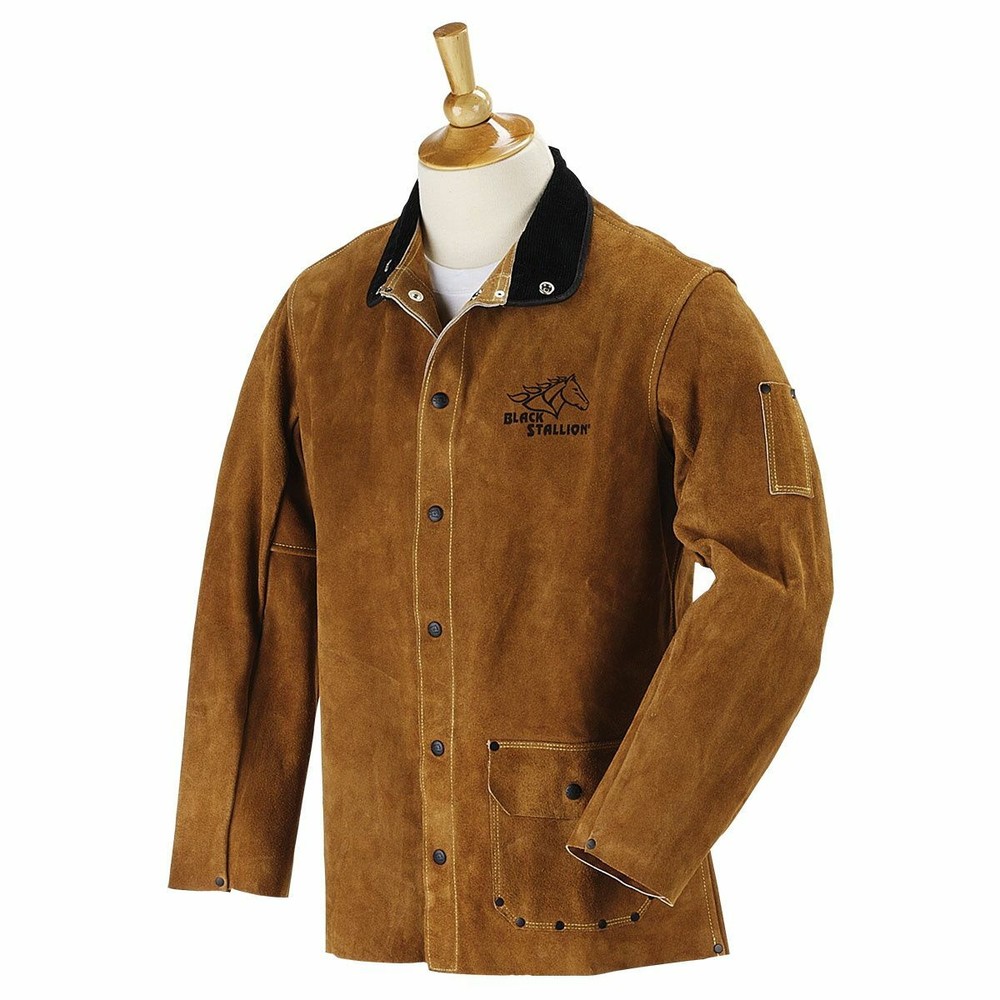 REVCO BLACK STALLION 30WC SPLIT COWHIDE WELDING JACKET 30INCH SIZE XL