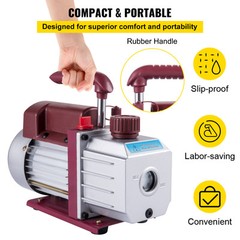 4.5 CFM Single-Stage Rotary Vacuum Pump HVAC/Auto AC 4.5CFM 1/3HP 1/4″ACME inlet