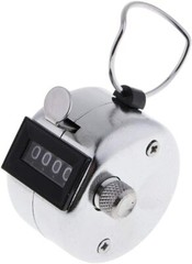 4 Digit Number Dual Clicker Golf Hand Tally Counter all metal Handy Convenient