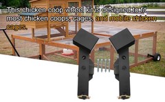 2 Sets Chicken Coop Wheel Kit For Cages & Mobile Chicken Cages Extra Heavy-Duty