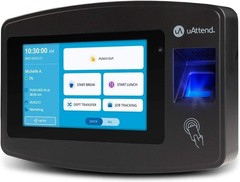 uAttend JR2000 Biometric Fingerprint RFID PIN Time Clock WiFi Cloud Touchscreen
