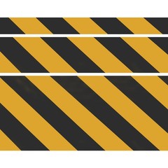 6Pcs Multi Width Black Yellow Safety Warning Tape Waterproof Adhesive Mark Tape