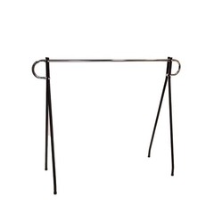 Clothing Rack Black & Chrome Single Rail Retail Storage Garment Salesman 48 x 60