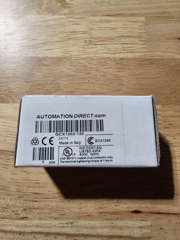 AutomationDirect GCX1202-120 22mm Green Illuminated Momentary Pushbutton 120VAC