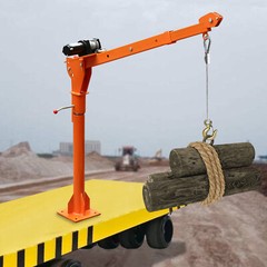 1100LBS Truck-Mounted Crane Hoist with 12V Electric Winch Pickup Truck Jib Crane