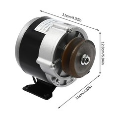 Brushed Motor Gear Reduction Electric Motor Gear Motor w/ Belt Pulley 12VDC 250W