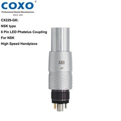 COXO Dental Handpiece Coupler 6 Hole NSK Phatelus LED Quick Coupler PTL-CL-Led