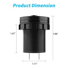 USB Fast Car Charger Type-C QC3.0 Power Supply Socket 12V LED Digital Voltmeter