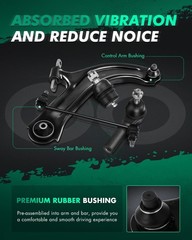 12Pcs Front Suspension Kit Lower Control Arm Fit 2004-2007 for Toyota for Highla