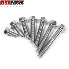 M5 Titanium Hex Flange Bolts Screws 10-40 x 0.8 mm