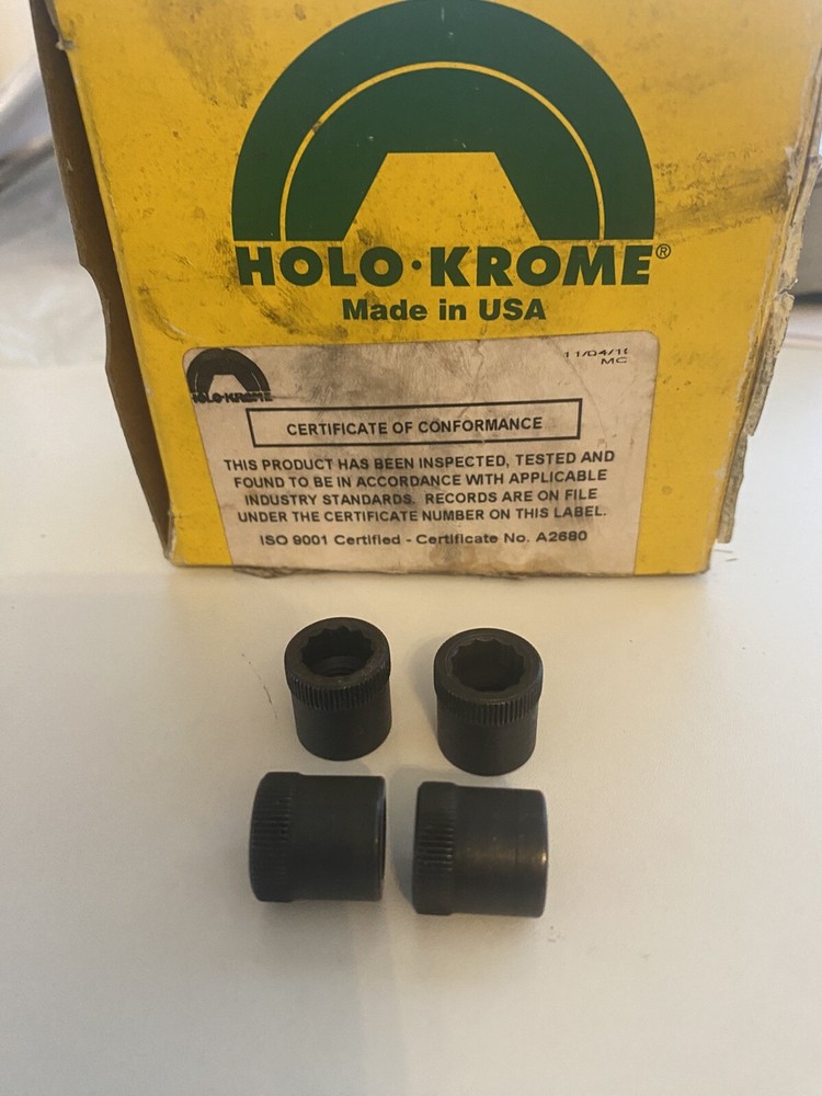 (4) HOLO-KROME 3/8-24 ALLEN NUTS HEAT TREATED STEEL 07036