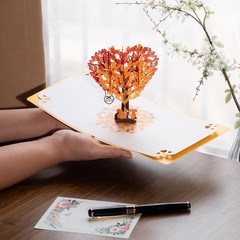 CUTPOPUP 3D Pop 5.9 inches x x 0.2 inches, Fall Heart Tree-6x6in