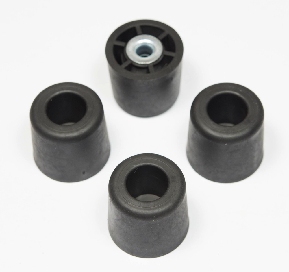 4 LARGE EXTRA TALL #2 – 1″ H X 1.10″ W ROUND RUBBER FEET BUMPERS FREE SHIPPING