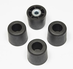 4 LARGE EXTRA TALL #2 – 1″ H X 1.10″ W ROUND RUBBER FEET BUMPERS FREE SHIPPING
