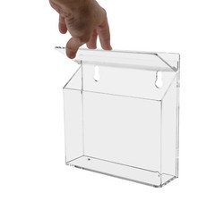 7.5″W x 5.5″H Outdoor Postcard Holder Wall Brochure Box with Lid