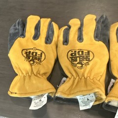 Shelby Model FDP Leather Work Gloves Yellow/Gray Pair, Size J Total 3 gloves