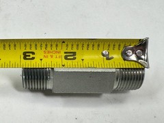 HEX NIPPLE 3/4″ Male NPT Thread x 3″ Long, Plated