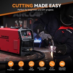 2026 ARCCAPTAIN Plasma Cutter Large LED Display 50Amps Cutter Machine 110/220v