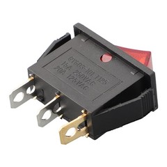 Rocker Switch Red/yellow/blue/green/black 3 Pins 31mm*14mm*35mm ABS/plastic