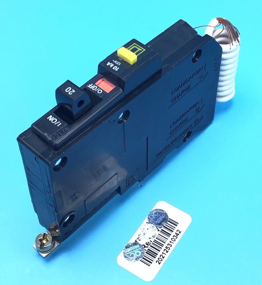 New Circuit Breaker Square D QOB120GFI 20 Amp ONLY FOR BOLT ON PANEL GFCI @