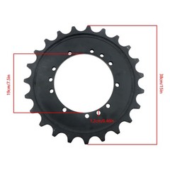Sprocket 23 Teeth For Komatsu PC27MR2 PC27MR3 PC35MR-5 Excavator Models 1032265