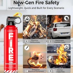 Portable Fire Extinguisher 4-in-1 with Mount for Car Home Kitchen Boa