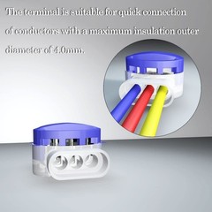 3 Wire Connectors Sealed Moisture Resistant IDC 314 Box Self Stripping Pigtail